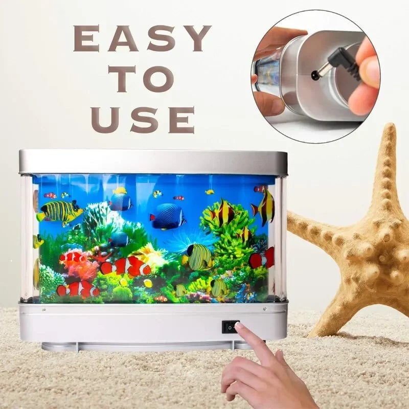 LED Tropical Fish Tank Night Light Artificial Aquarium Motion Lamp