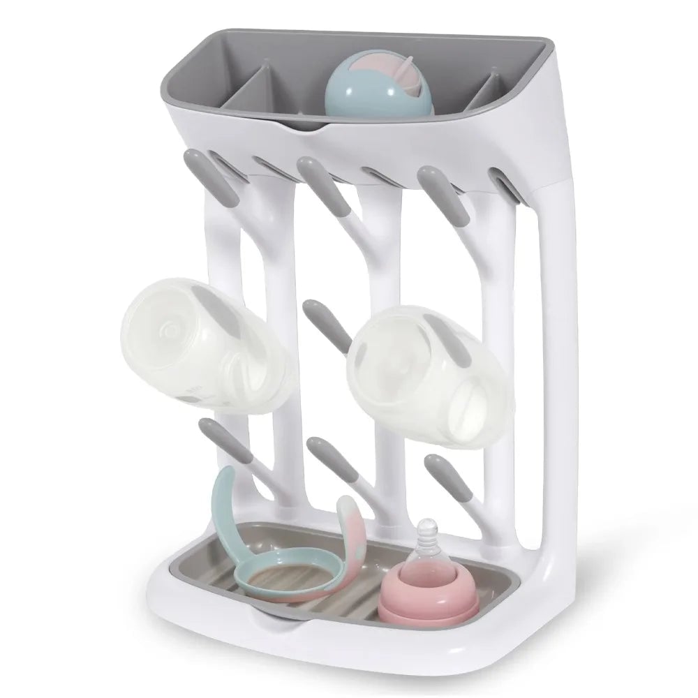 Baby Bottle Drying Rack Countertop Holder Detachable Tray Organizer