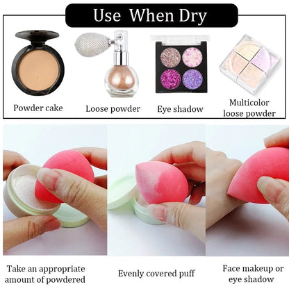 Black Makeup Sponge Powder Blender Foundation Contour Applicator