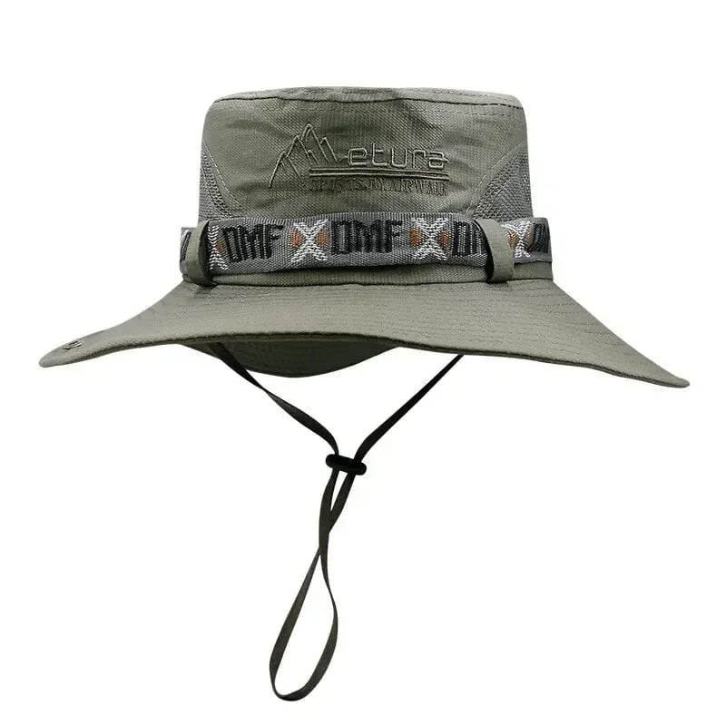 UV Protection Mesh Bucket Hat Wide Brim Panama Safari Fishing
