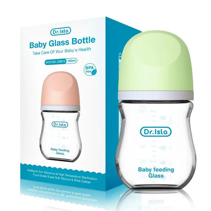 MAMIJOY Anti-Choke Glass Baby Bottles 90/160ML BPA Free 0-3 Months