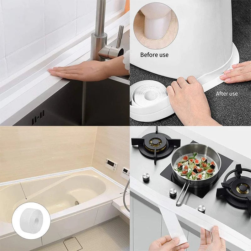 PVC Waterproof Sealing Strip Tape Self Adhesive Bath Kitchen Sink