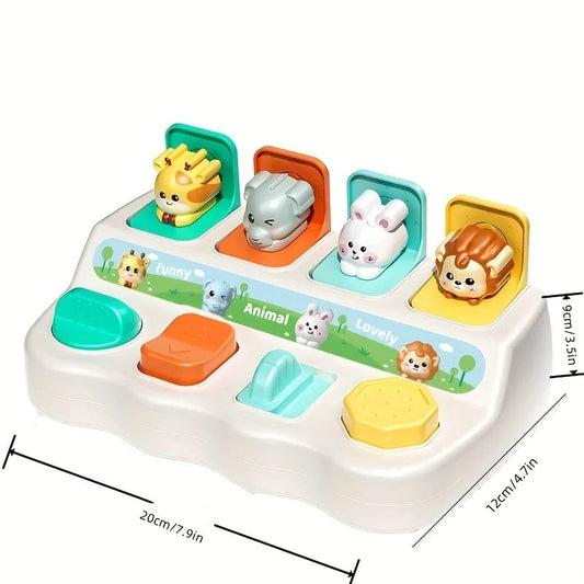 Montessori Pop-Up Animal Learning Box - Logic & Motor Skills Toy
