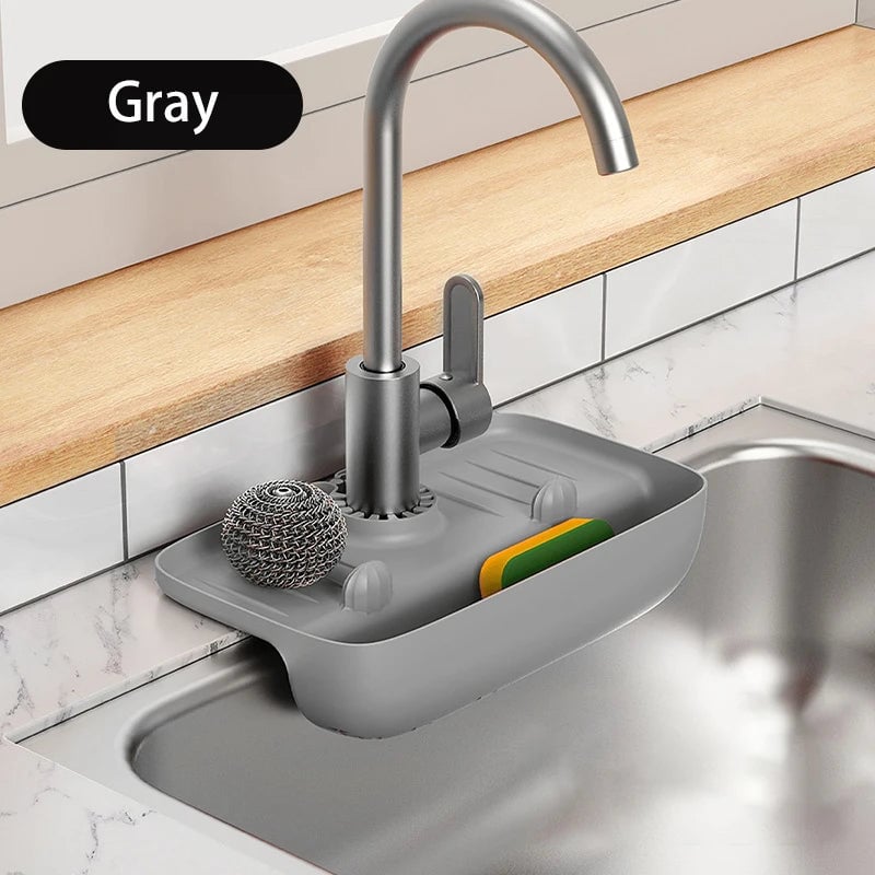 Rubber Anti-Slip Faucet Drain Rack - Splash Proof Kitchen Mat