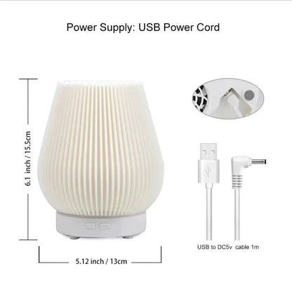 200ml Electric Aroma Diffuser Humidifier with LED Flame Effect