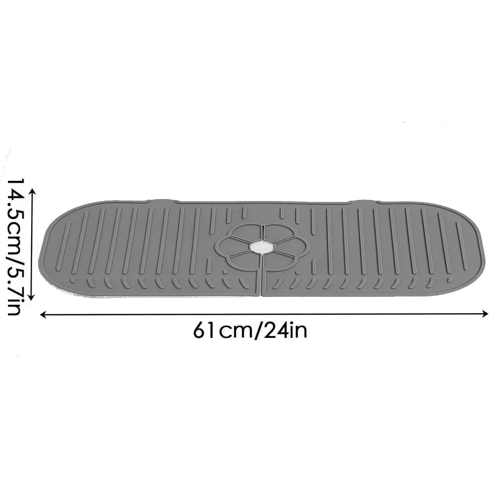 Silicone Kitchen Sink Faucet Splash Guard Mat Countertop Protector
