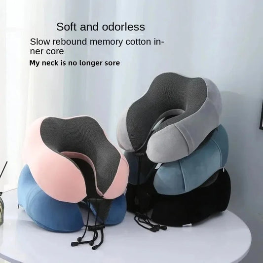 Memory Foam U-Shaped Travel Pillow - Cervical Neck Support Cushion
