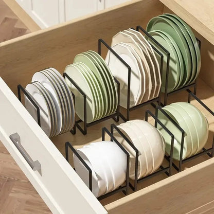 Iron Kitchen Dish Drying Rack - Countertop Plate Storage Cabinet
