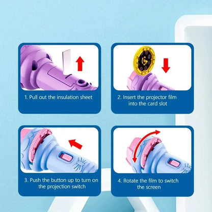 80 Pattern Projection Flashlight - 10 Cards Educational Bedtime Toy