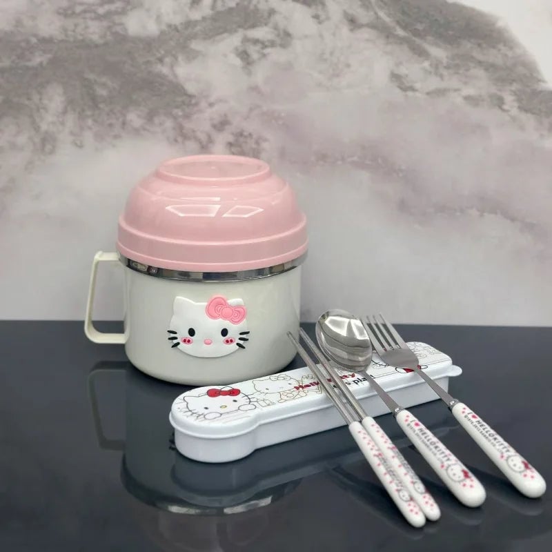 KT Cat Stainless Steel Bento Box - Multi-Compartment Lunch Container
