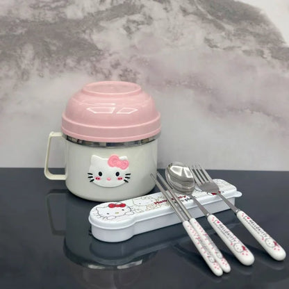 KT Cat Stainless Steel Bento Box - Multi-Compartment Lunch Container