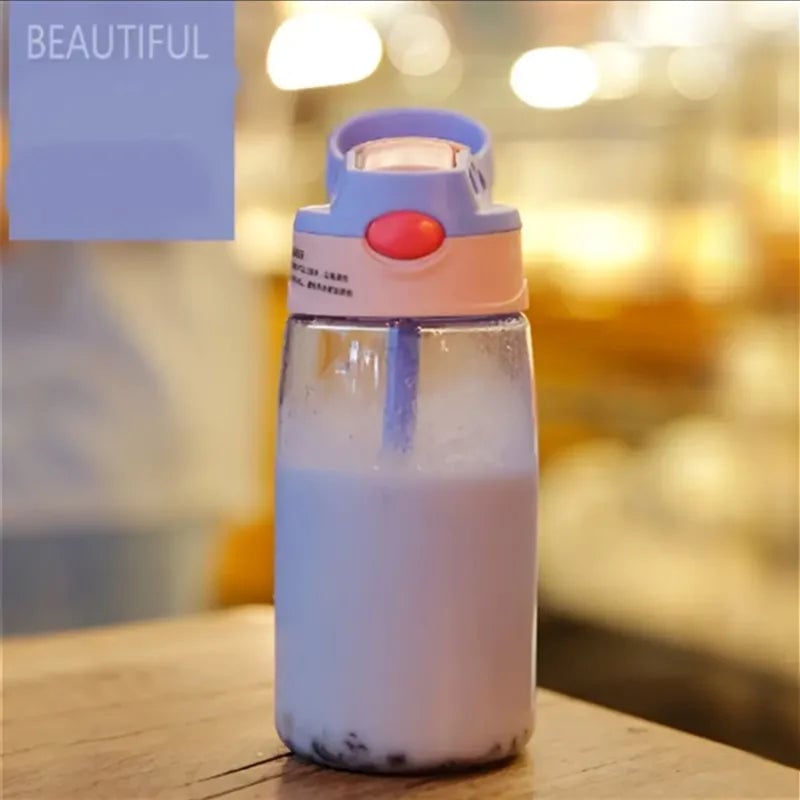 Plastic Straw Water Cup - Duckbill Spout Design for Kids & Adults