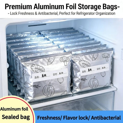 Aluminum Foil Leak Proof Reusable Food Storage Bags Sealed
