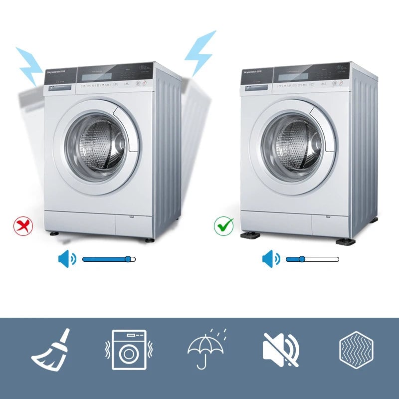 Universal Anti-Vibration Rubber Pads for Washing Machine Dampening