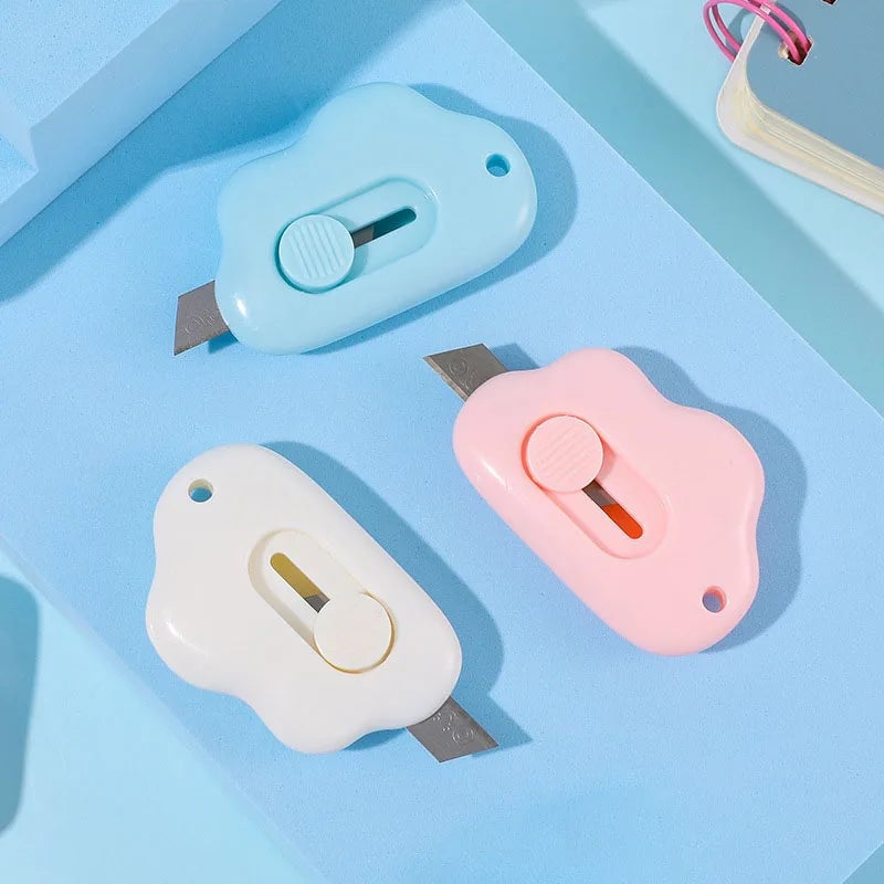 Mini Pocket Cloud Art Utility Knife - Refillable Paper Cutter Craft Tool