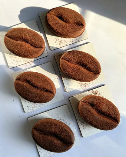6-Cavity 3D Coffee Bean Silicone Mold for Ice Cubes & Fondant