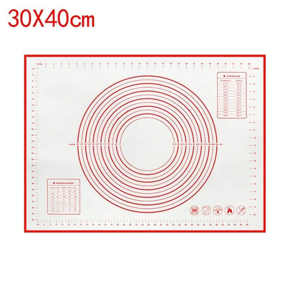 Silicone Non-Stick Baking Mat - Pizza Dough Kneading Pad Kitchen