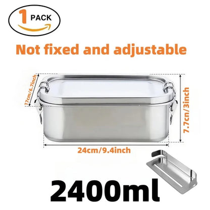 304 Stainless Steel Bento Lunch Box - Airtight BPA-Free Adult
