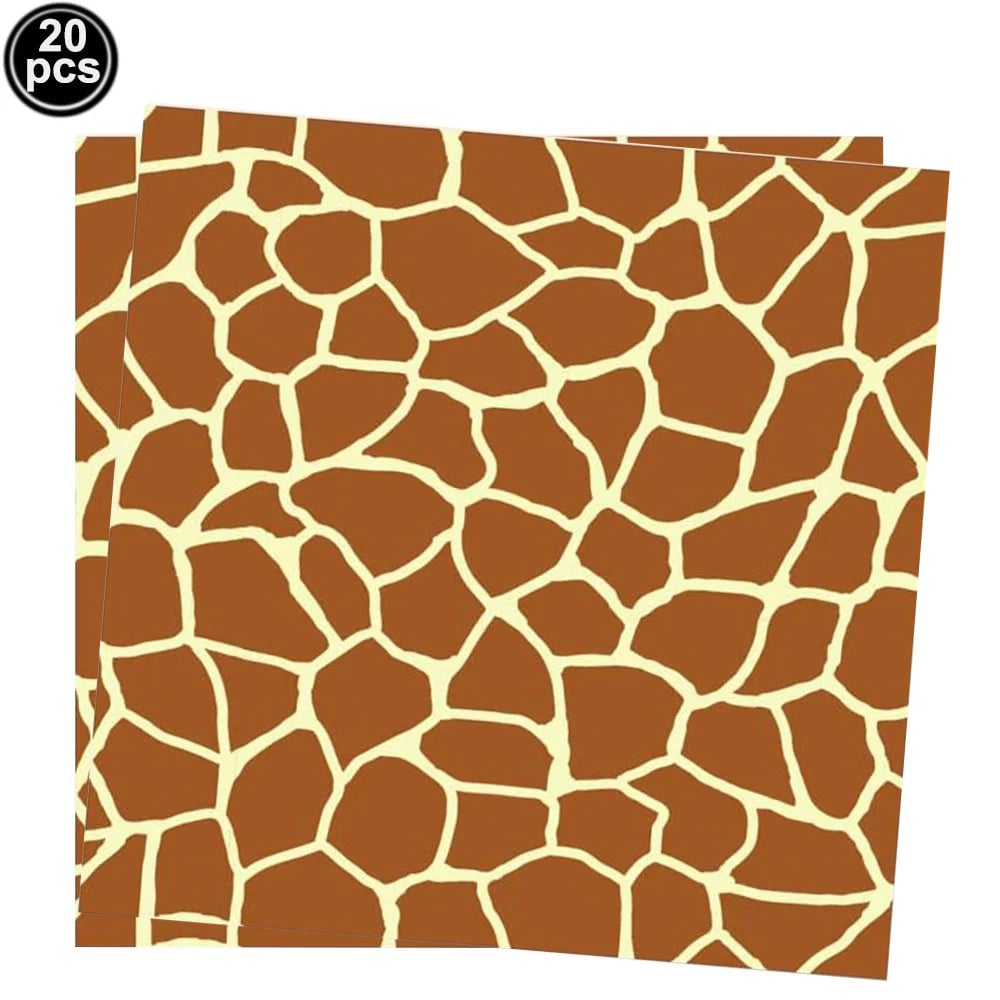 Jungle Animal Print Disposable Paper Plates Safari Party 8-Pack