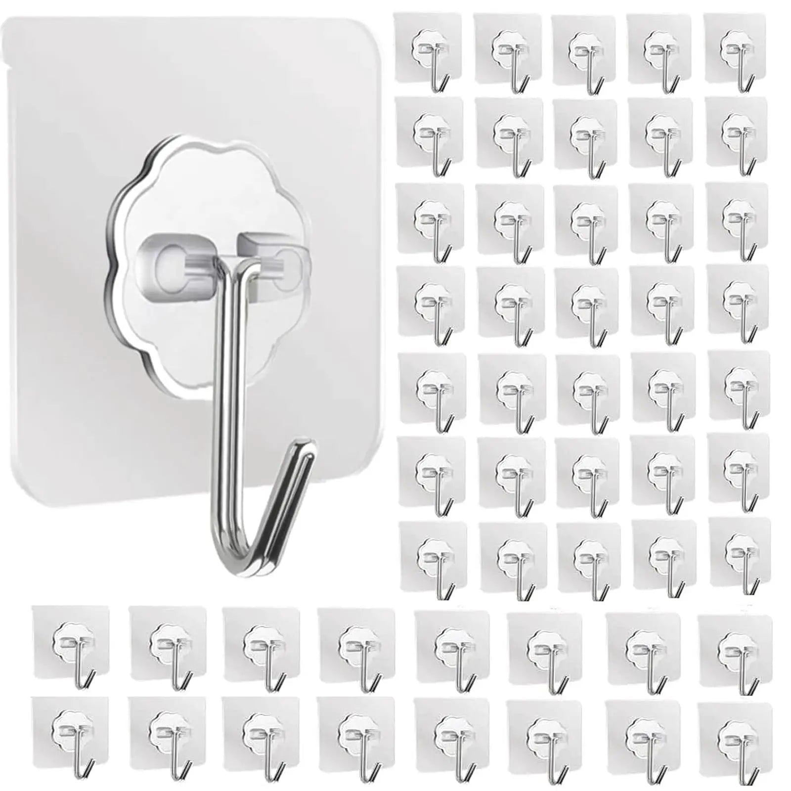 Waterproof Self Adhesive Hooks - Oilproof Kitchen Bathroom Shower