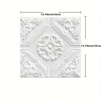 3D Self Adhesive Waterproof Ceiling Wallpaper 35x35cm Tiles 5-10pcs