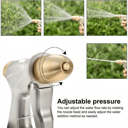 Metal Hose Nozzle 4 Modes Spray Gun Garden Watering Car Wash Pet