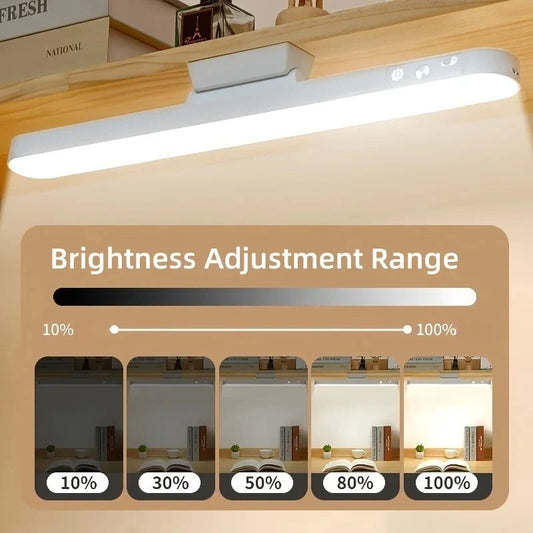 USB Rechargeable LED Desk Lamp - Magnetic Hanging 3-Color Dimmable