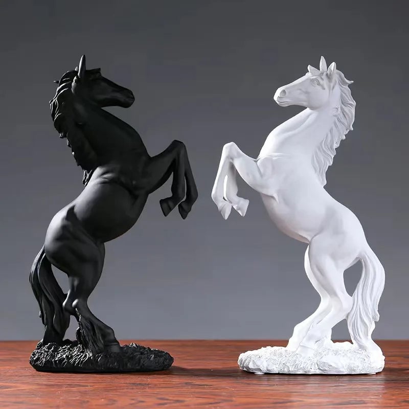 European Victory Horse Resin Statue - Decorative Figurine Office Home