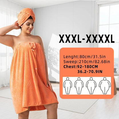 Super Absorbent Bath Towel Set with Wearable Skirt & Princess Cap