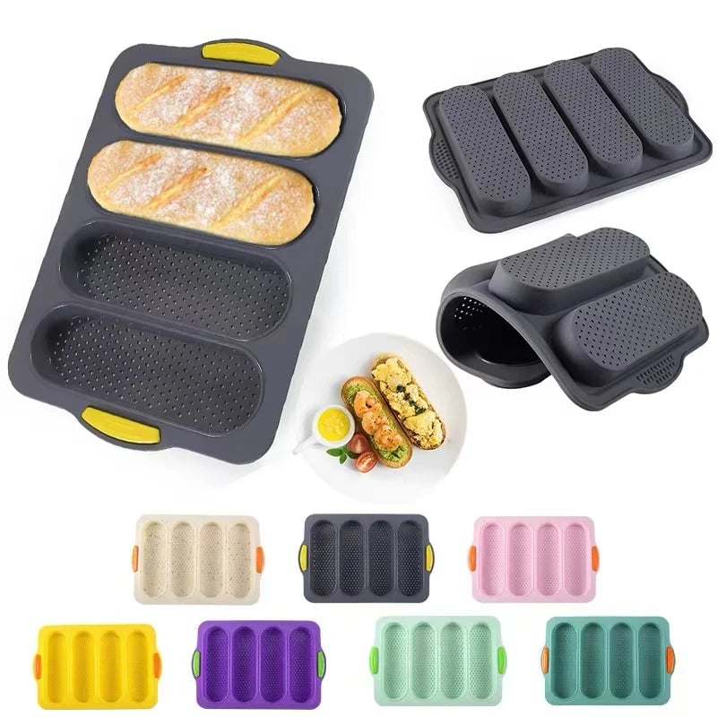 Large Silicone Baguette Baking Mold - Restaurant Grade Non-Stick