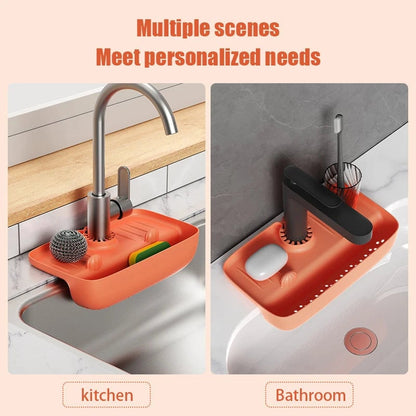 Rubber Anti-Slip Faucet Drain Rack - Splash Proof Kitchen Mat