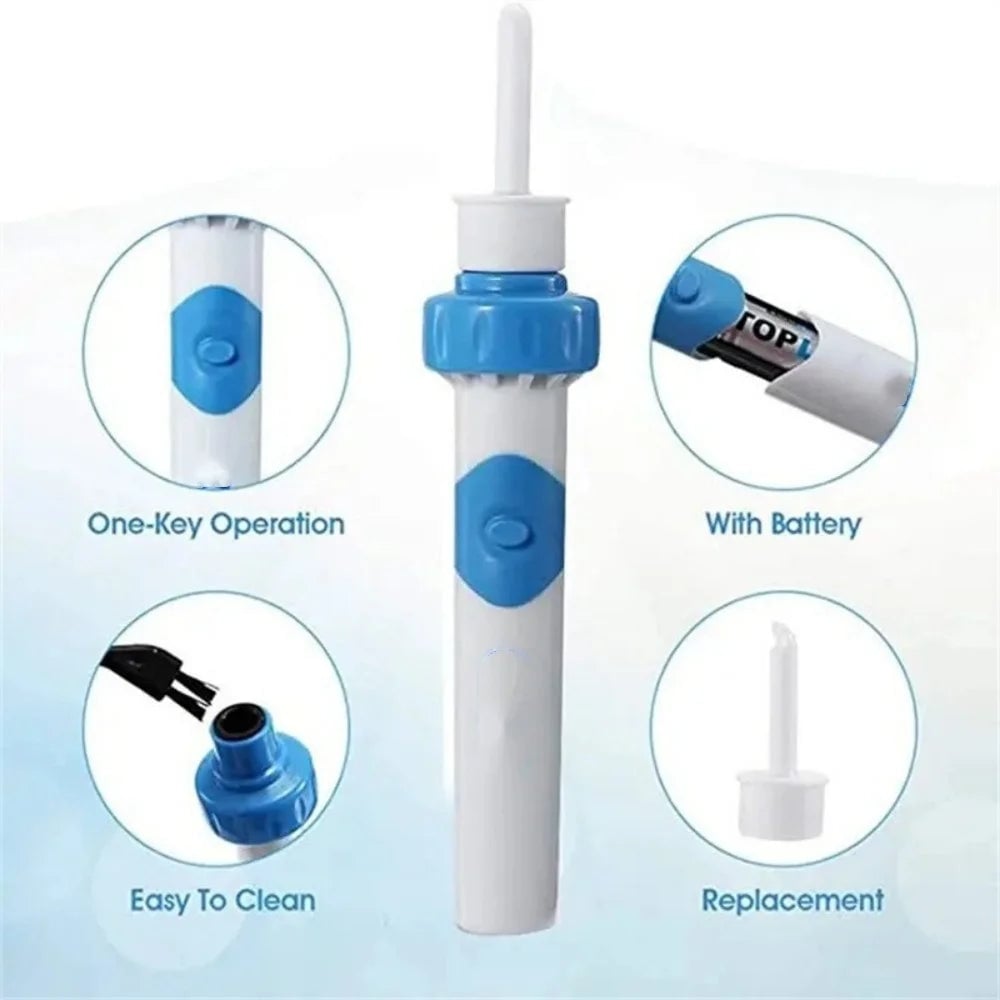 Electric Cordless Earwax Removal Tool - Safe Earpick Cleaner Kit