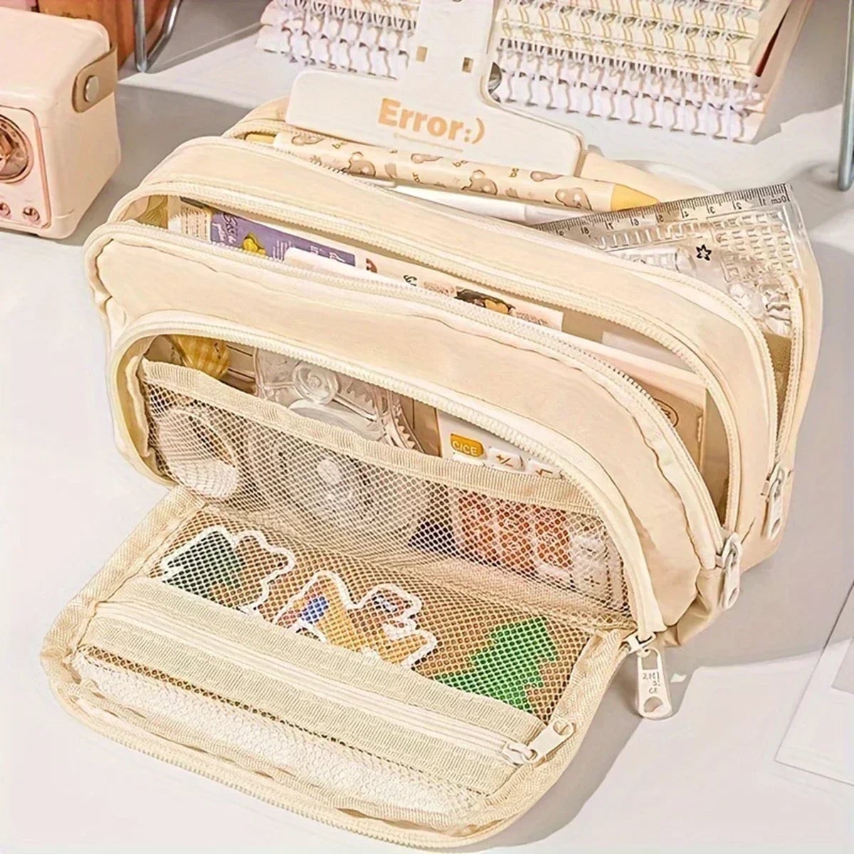 Multi-Layer Large Capacity Pencil Case - Student Stationery Storage