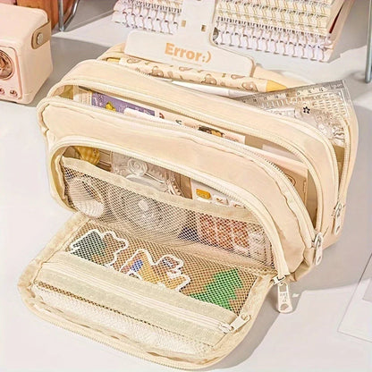 Multi-Layer Large Capacity Pencil Case - Student Stationery Storage