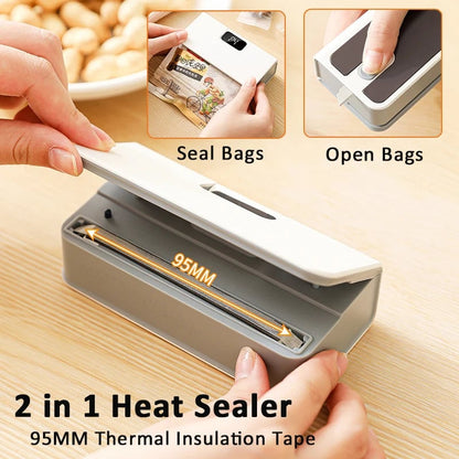 Mini Heat Sealer 2-in-1 Plastic Bag Food Packaging Machine Portable