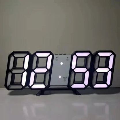 LED Digital Wall Clock with Alarm - Modern Electronic Table Display