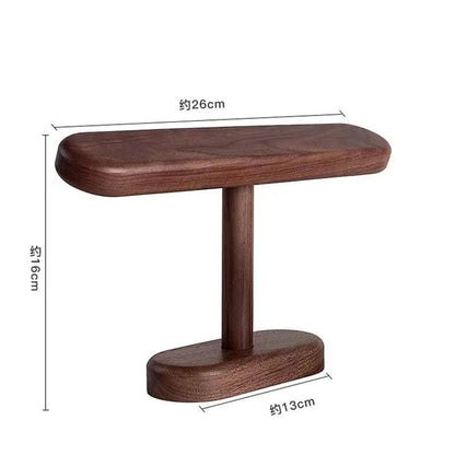 Walnut Wood Watch Display Stand - Jewelry Organizer Bracket Holder