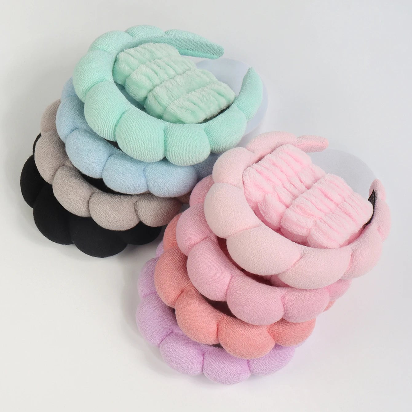 Microfiber Spa Headband Set - Face Washing Scrunchie Wristbands