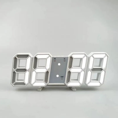 LED Digital Wall Clock with Alarm - Modern Electronic Table Display