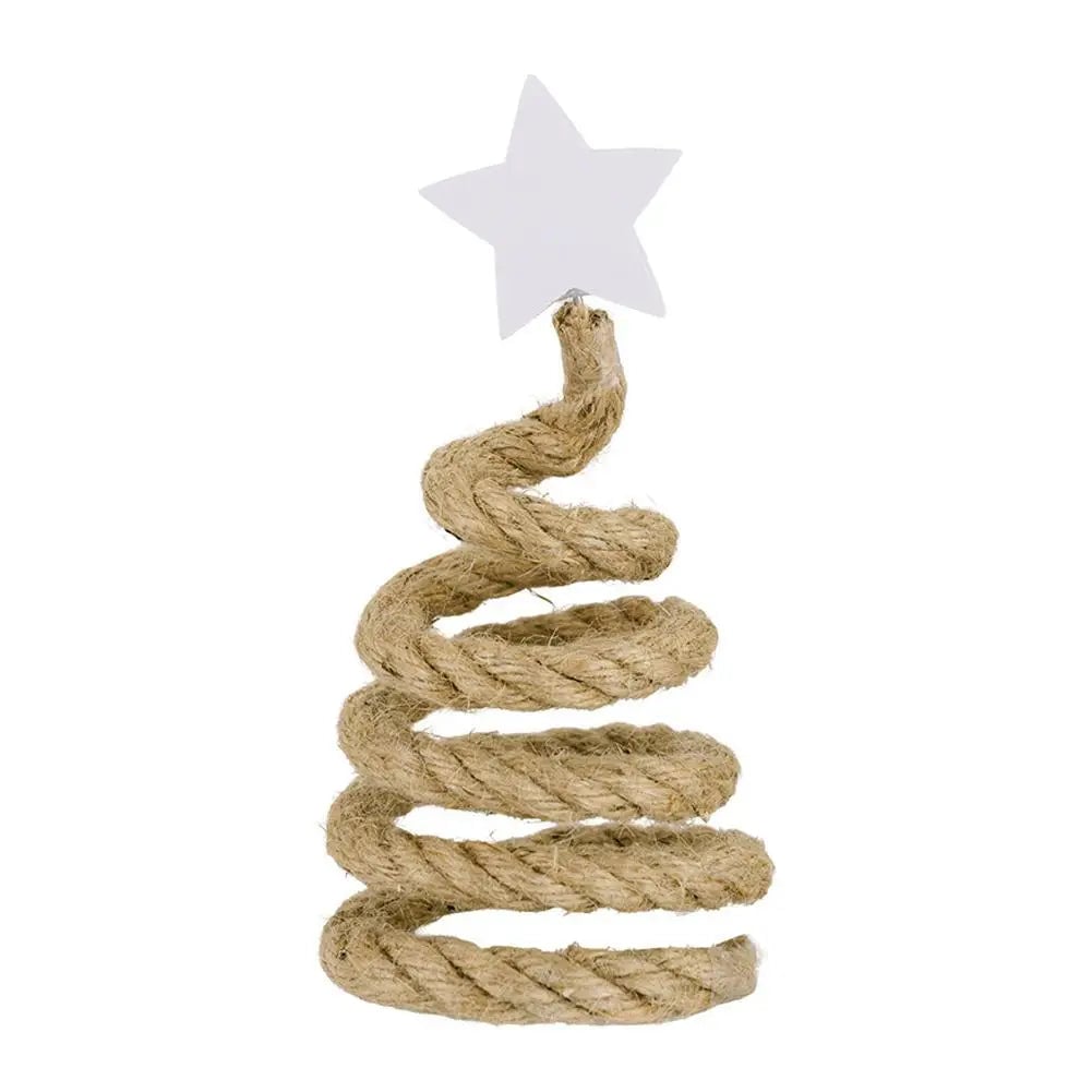 Handmade Wooden Christmas Tree Desktop Ornament - Creative Holiday Decor