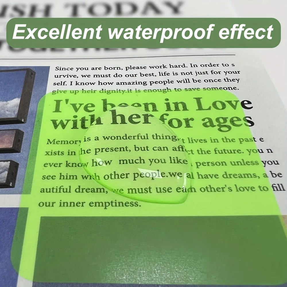 Transparent Sticky Notes Set - 8 Colors 160 Sheets Waterproof Clear