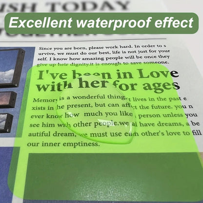 Transparent Sticky Notes Set - 8 Colors 160 Sheets Waterproof Clear