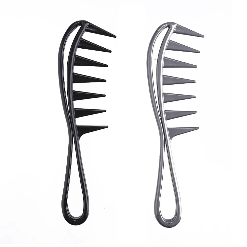 Wide Tooth Shark Comb - Exfoliating Curly Hair Salon Styling Tool