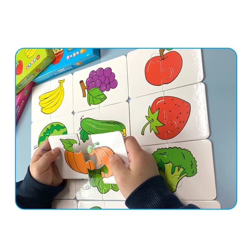 Montessori Learning Cards - Cognitive Development Educational Puzzles