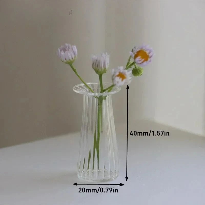 Miniature Glass Vase - Dollhouse Fairy Garden Hydroponic Decor