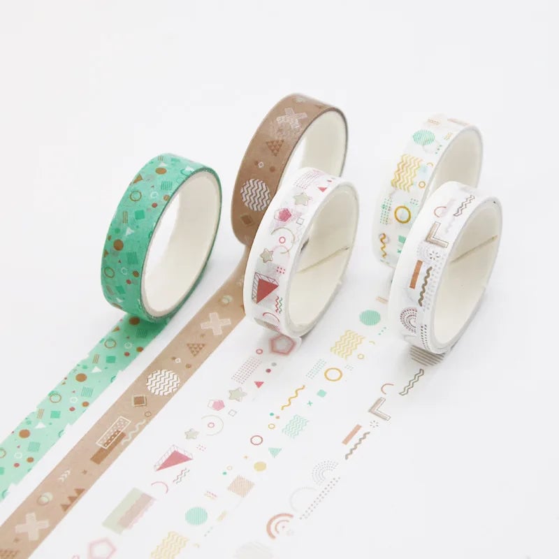 5PC Kawaii Washi Tape Set Japanese Cute Scrapbook Journaling Supplies