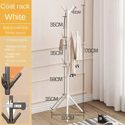 Mobile Tree Branch Coat Rack Stand Multi Hook Clothes Hanger