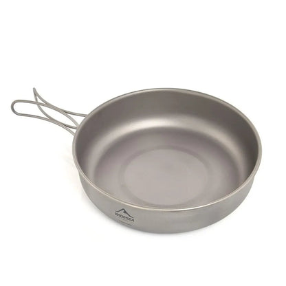 Titanium Camping Cookware Set - Lightweight Pot Frying Pan Outdoor