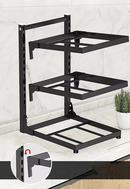 Adjustable Multi-Layer Kitchen Sink Storage Rack Pot Organizer