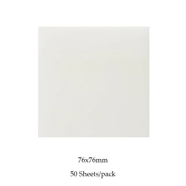 50 PET Transparent Waterproof Sticky Notes - Creative School Office